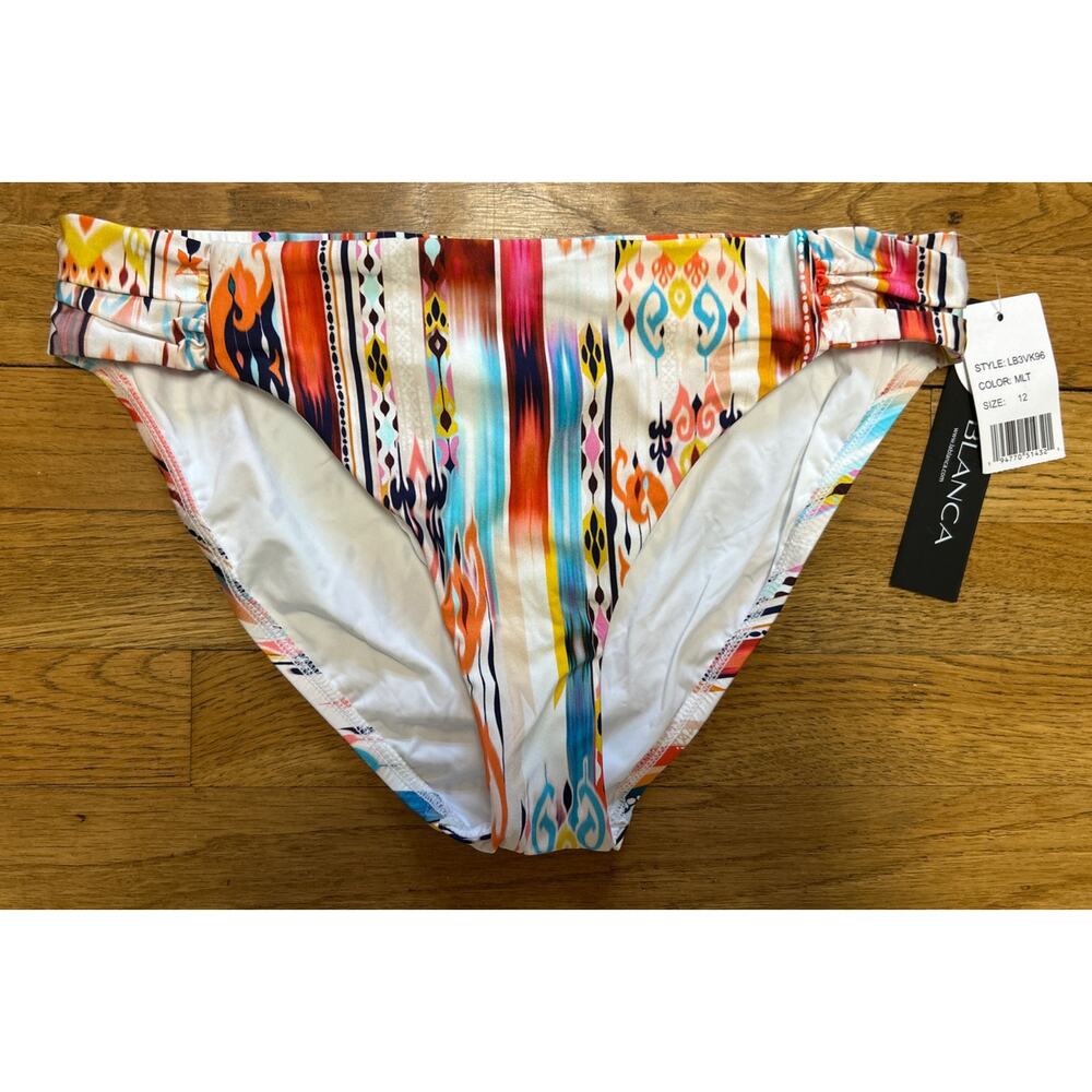 Women’s La Blanca UPF 50+ Bikini Bottoms Size 12 *A4